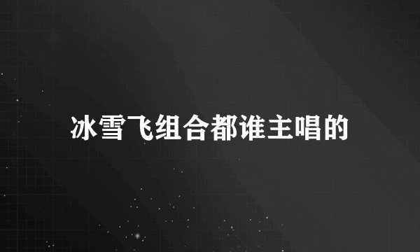 冰雪飞组合都谁主唱的
