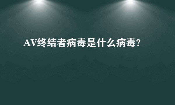 AV终结者病毒是什么病毒?