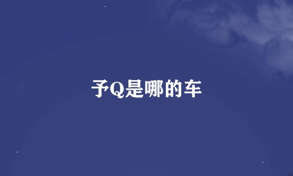 予Q是哪的车
