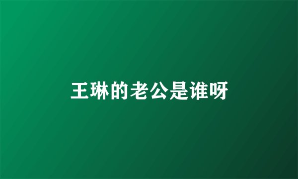 王琳的老公是谁呀