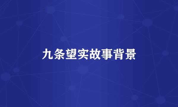 九条望实故事背景