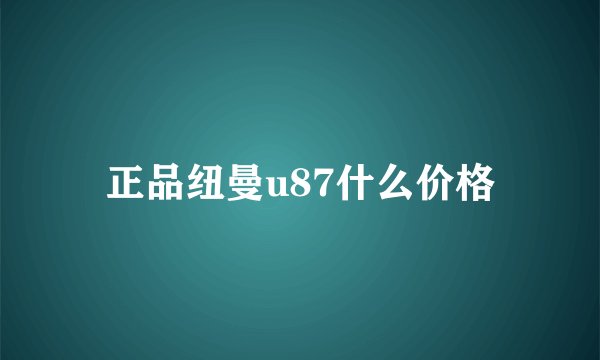 正品纽曼u87什么价格