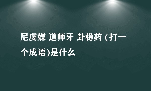 尼虔媒 道师牙 卦稳药 (打一个成语)是什么