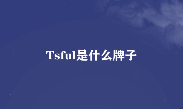 Tsful是什么牌子