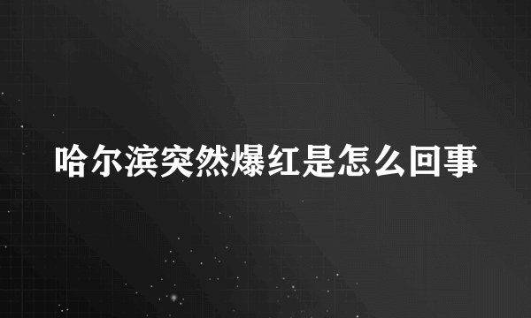 哈尔滨突然爆红是怎么回事