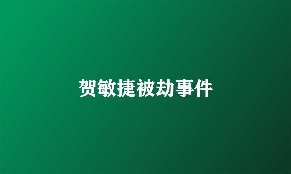 贺敏捷被劫事件