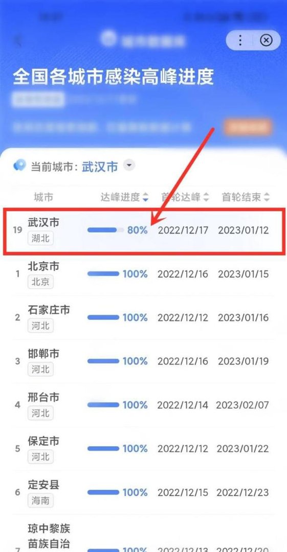 全国各城市感染高峰进度在哪查询