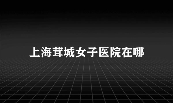 上海茸城女子医院在哪