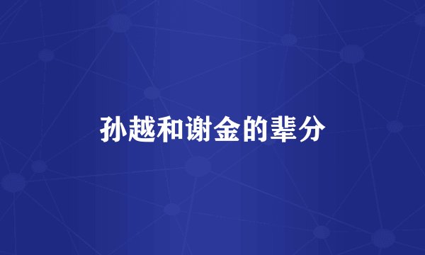 孙越和谢金的辈分