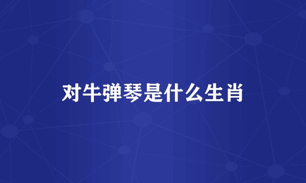 对牛弹琴是什么生肖