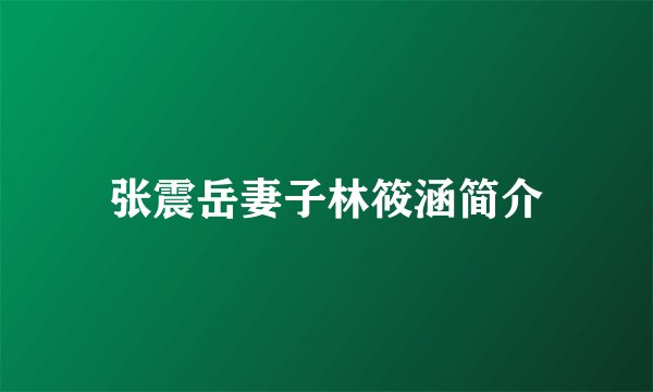 张震岳妻子林筱涵简介