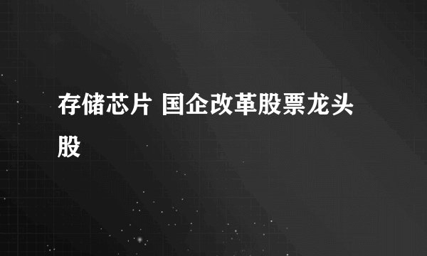 存储芯片 国企改革股票龙头股