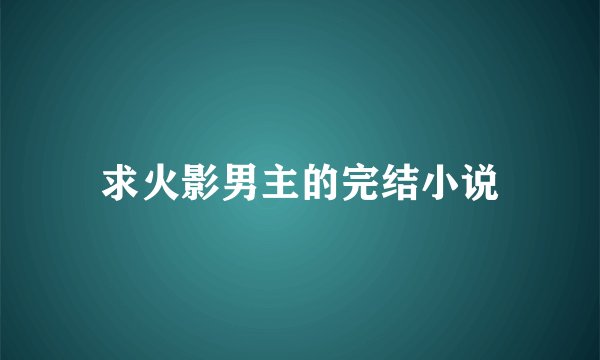 求火影男主的完结小说