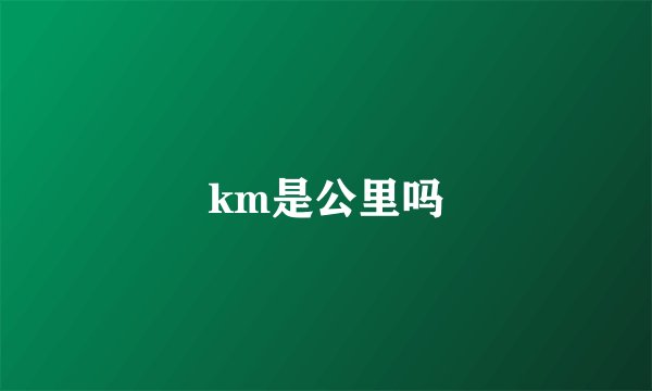 km是公里吗