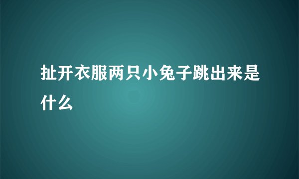 扯开衣服两只小兔子跳出来是什么
