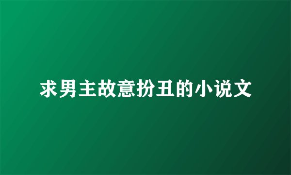 求男主故意扮丑的小说文