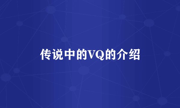 传说中的VQ的介绍