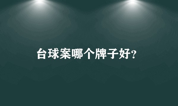 台球案哪个牌子好？