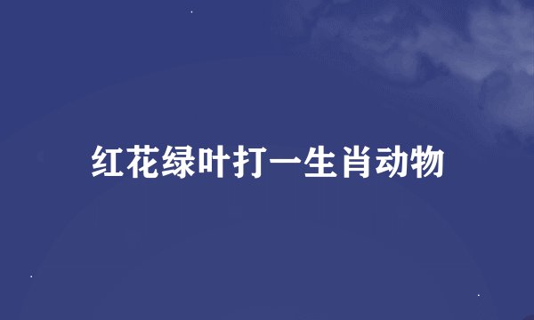 红花绿叶打一生肖动物