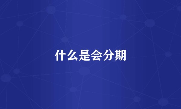 什么是会分期