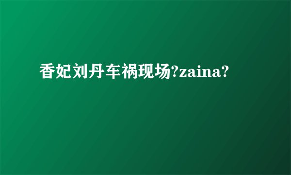 香妃刘丹车祸现场?zaina?