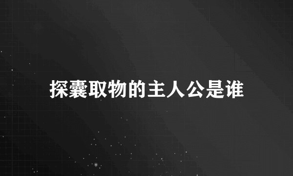 探囊取物的主人公是谁