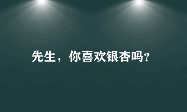 先生，你喜欢银杏吗？