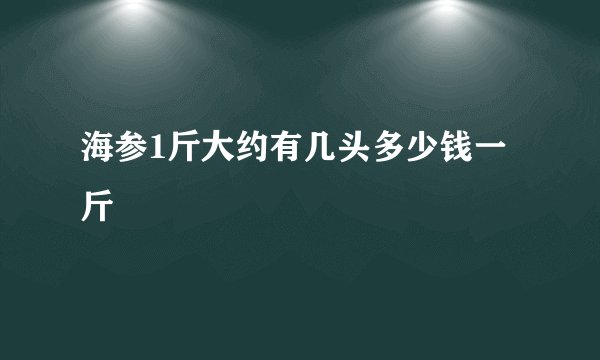 海参1斤大约有几头多少钱一斤