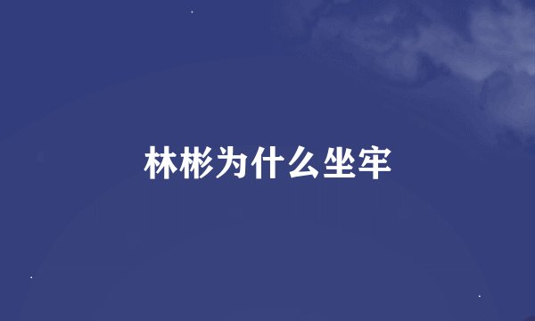 林彬为什么坐牢