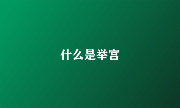 什么是举宫
