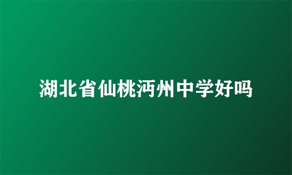 湖北省仙桃沔州中学好吗