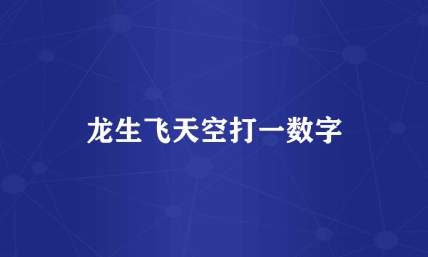 龙生飞天空打一数字
