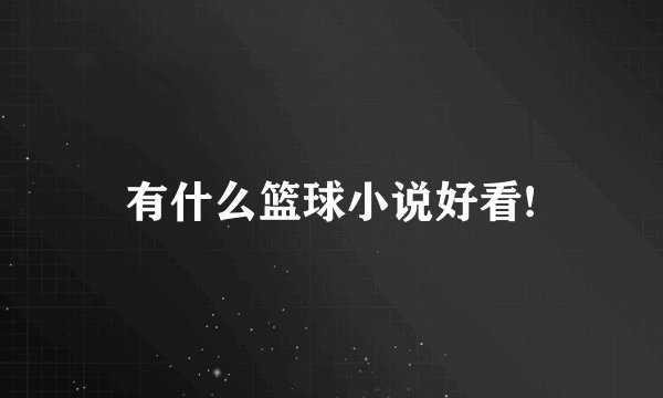 有什么篮球小说好看!