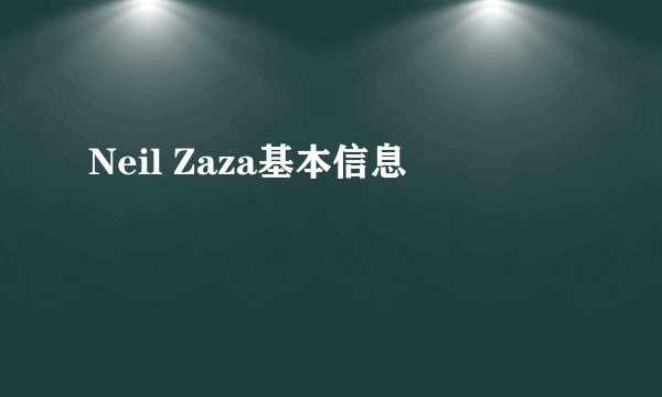Neil Zaza基本信息