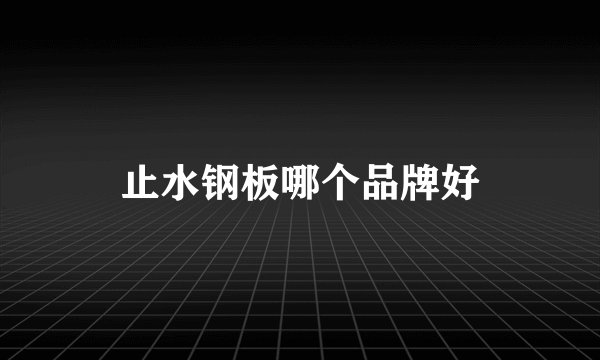 止水钢板哪个品牌好