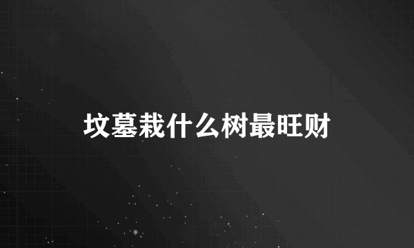 坟墓栽什么树最旺财