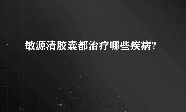 敏源清胶囊都治疗哪些疾病?