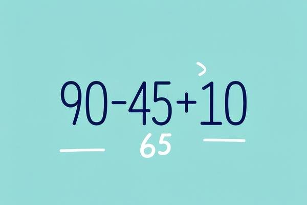 90-45+10等于几