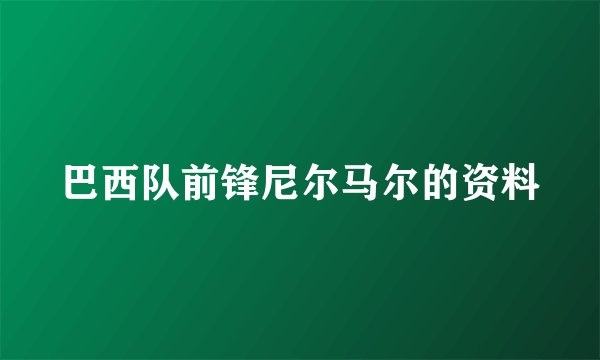 巴西队前锋尼尔马尔的资料