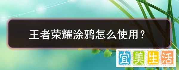 王者荣耀涂鸦怎么使用？