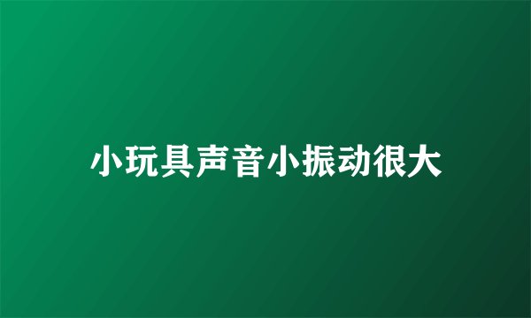 小玩具声音小振动很大