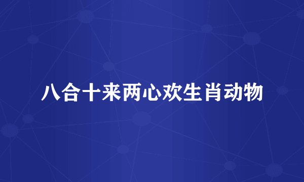 八合十来两心欢生肖动物