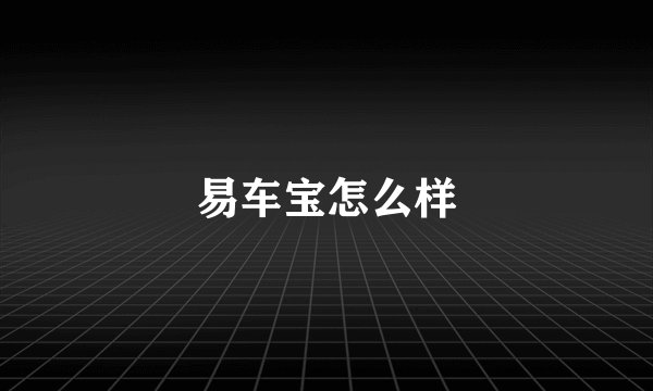 易车宝怎么样