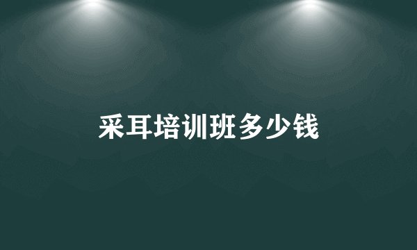 采耳培训班多少钱