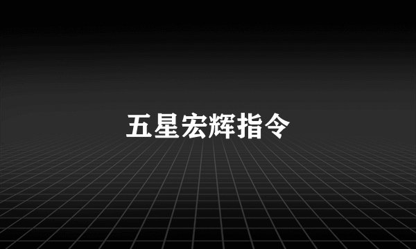 五星宏辉指令
