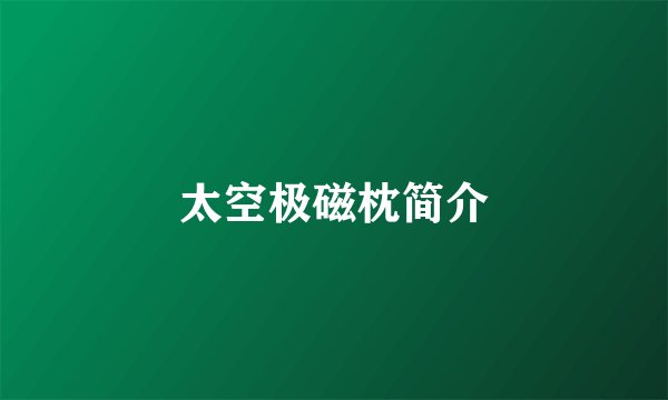 太空极磁枕简介