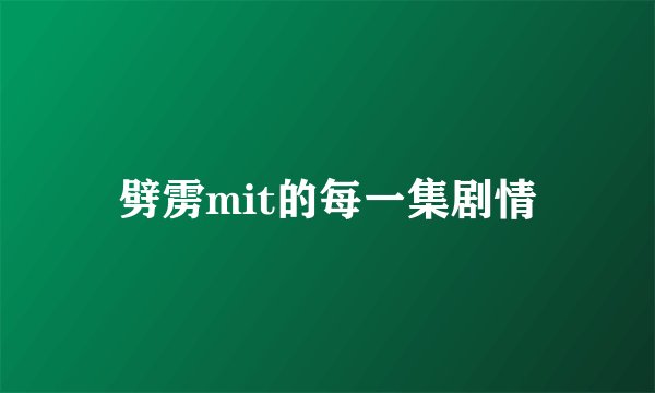 劈雳mit的每一集剧情