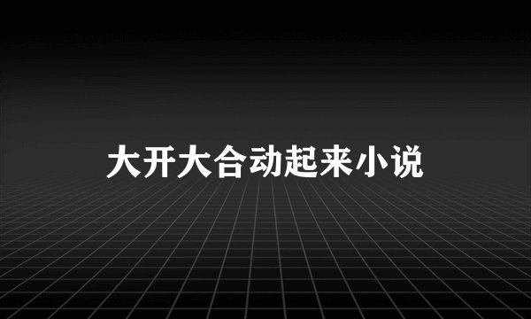 大开大合动起来小说