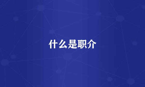 什么是职介