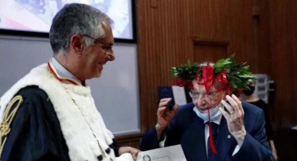 意大利老人成绩全班第一本科毕业：“今年我96岁，可我还是想要继续学习！”